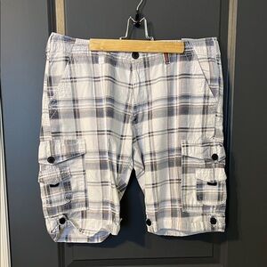 Classic Plaid Cargo Shorts for Men